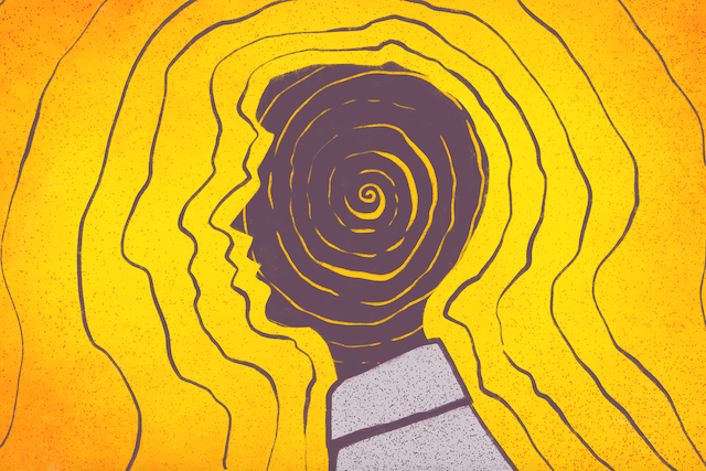 mind with waves coming out of it illustration